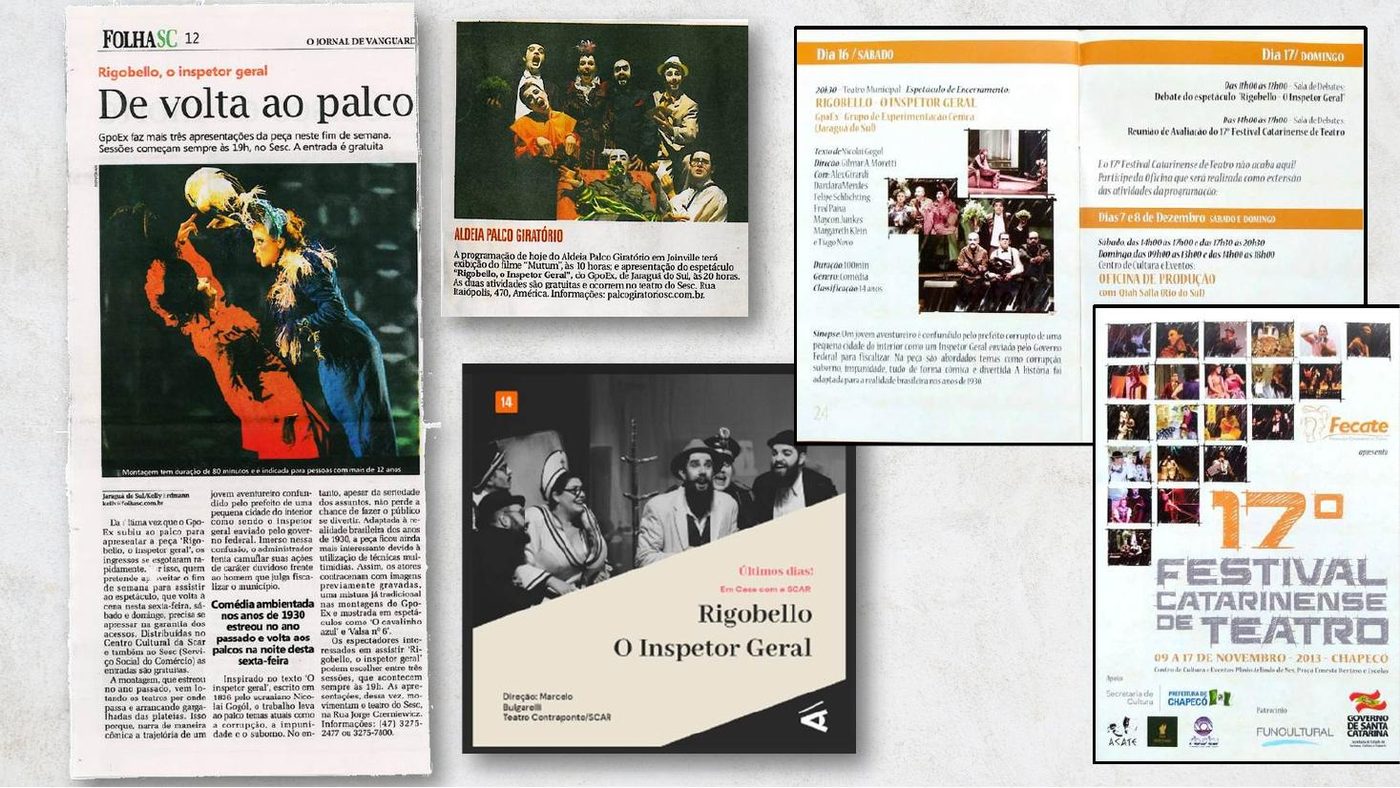 Recortes e programa de Rigobello, O Inspetor Geral.